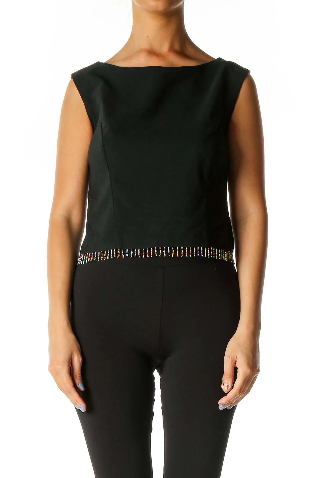 Black Beads Tank Top