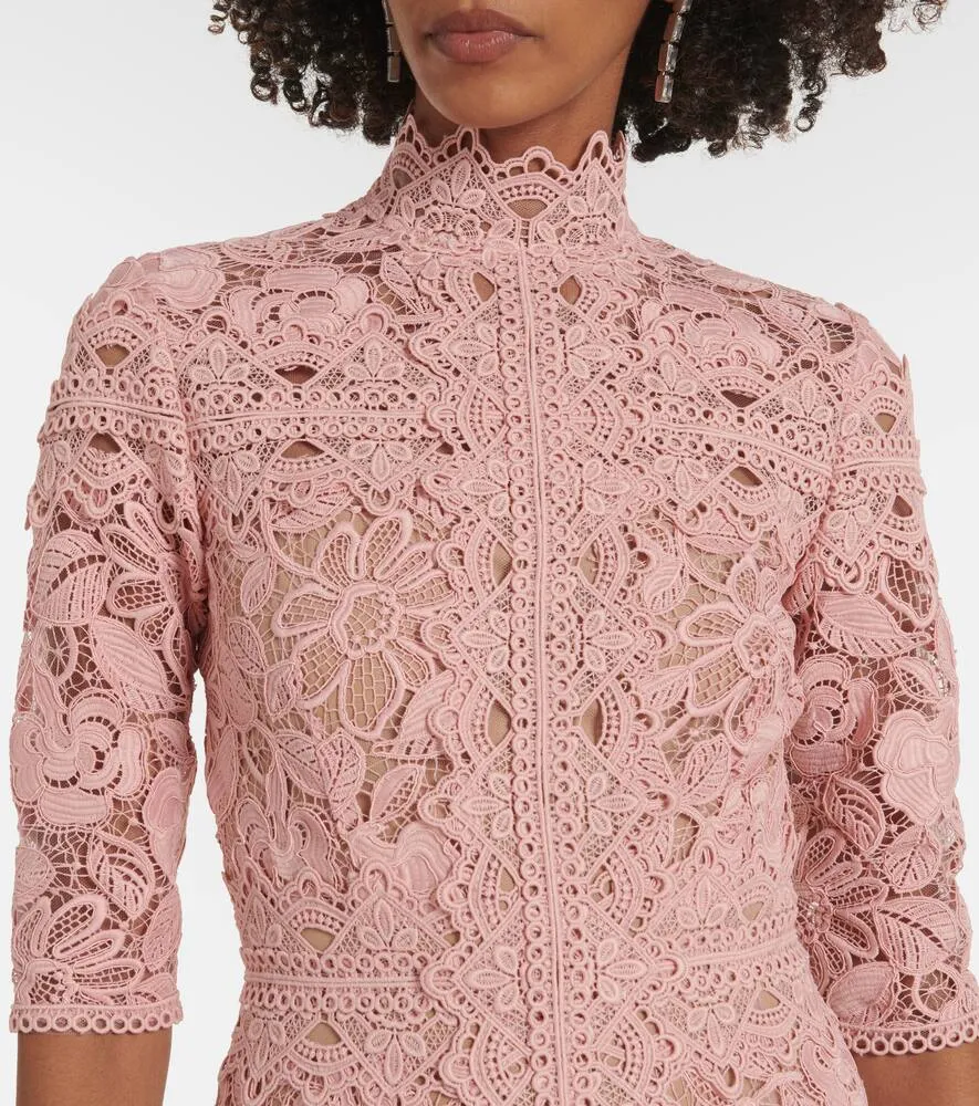 Costarellos Floral lace gown