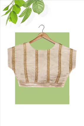 Cotton silk embroidered Magyar Blouse