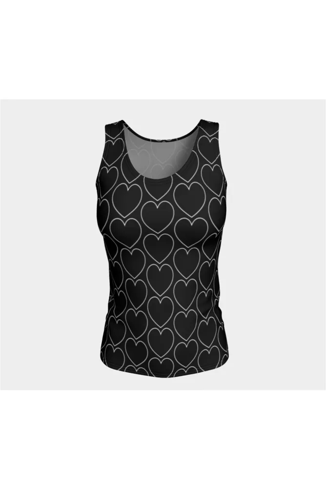 Hearts Fitted Tank Top