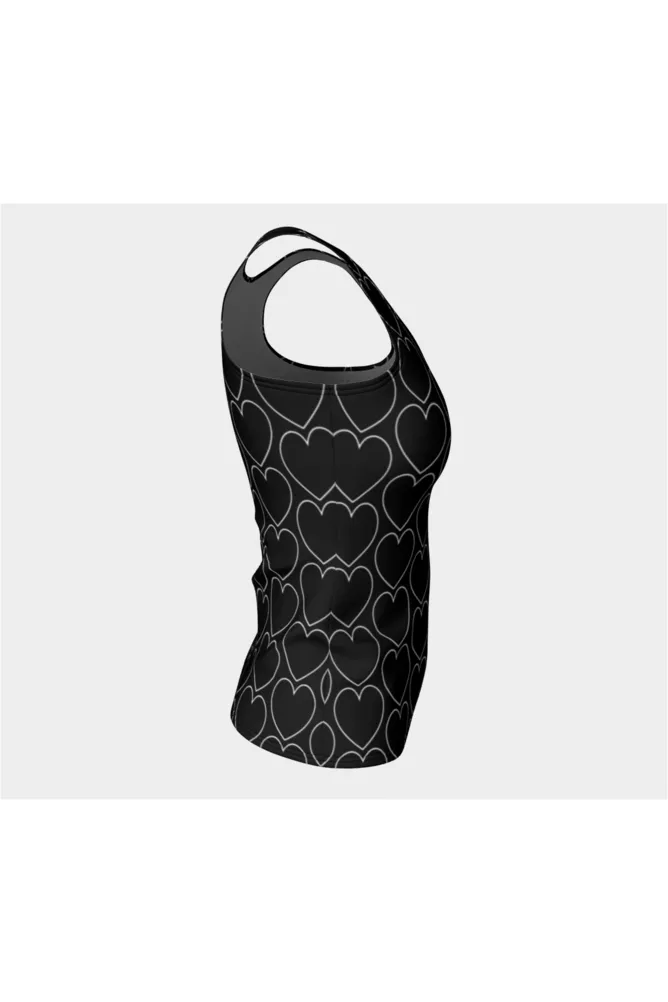 Hearts Fitted Tank Top