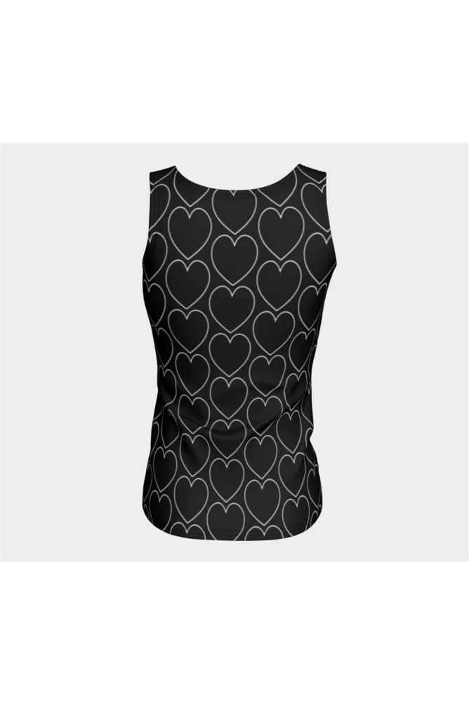 Hearts Fitted Tank Top