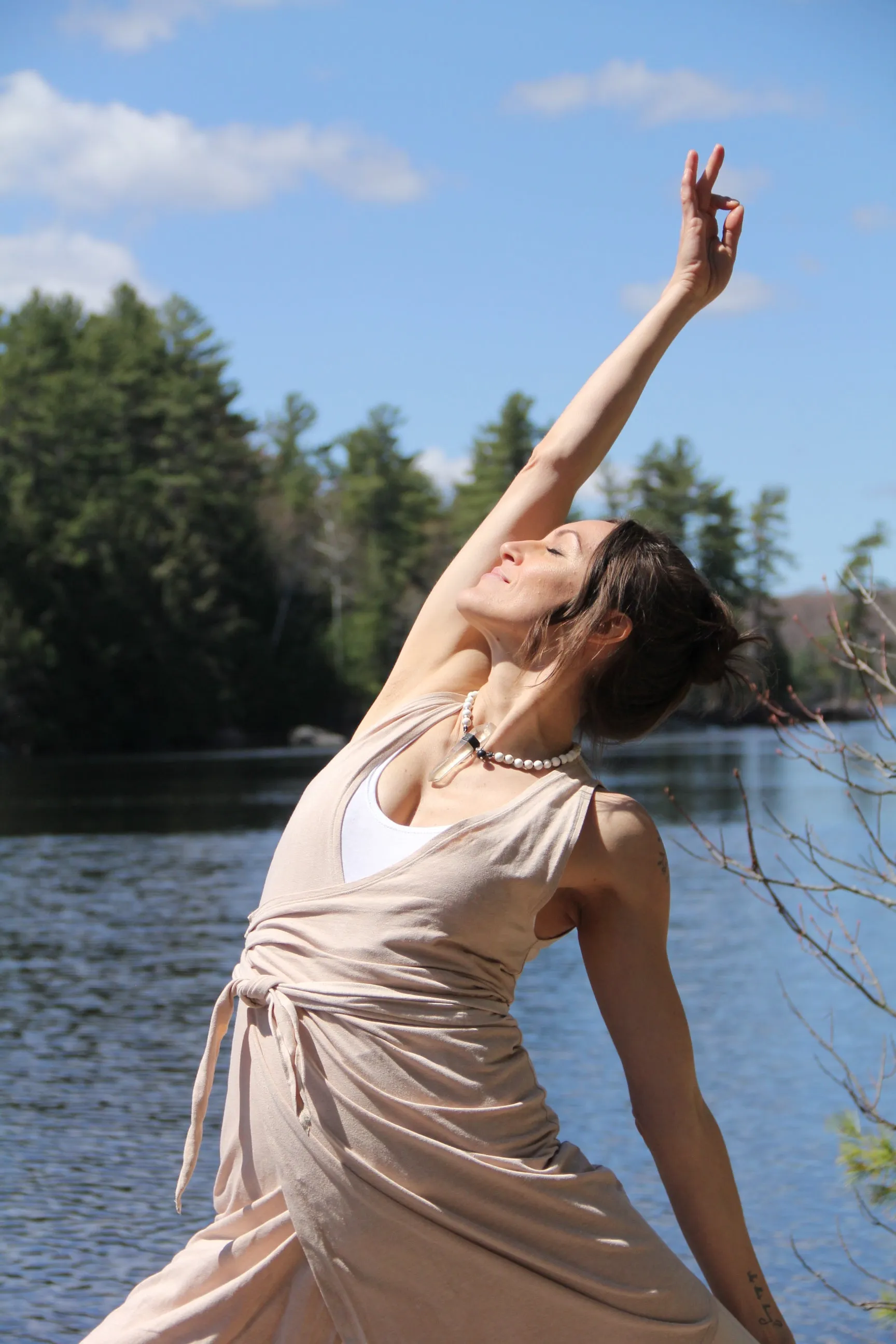Leaf Wrap Dress - Sleeveless - Limited Edition Natural Plant Dyed
