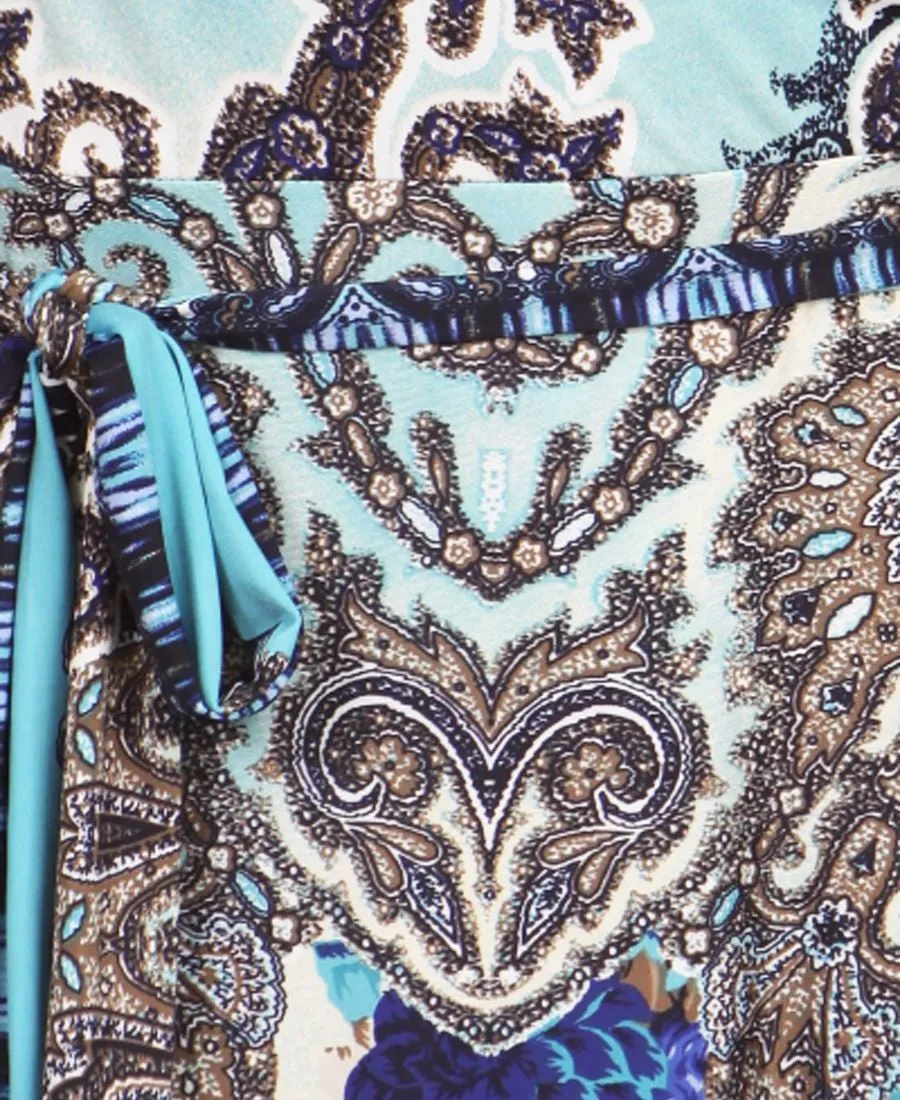 Maxi Dress with Sleeves Bombshell Blue Two