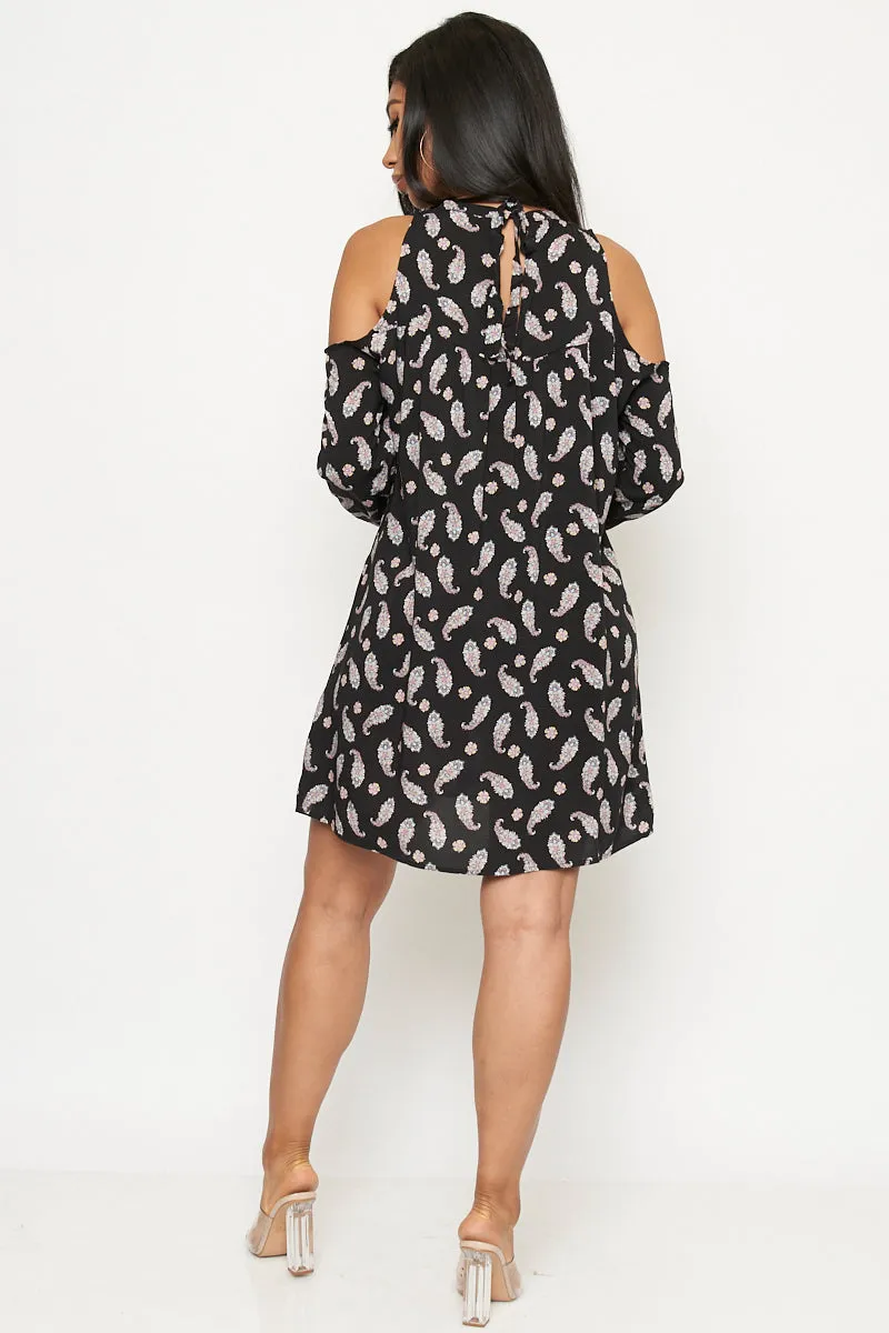 Open Shoulder Swing Dress Back Key Hole (BN50584)
