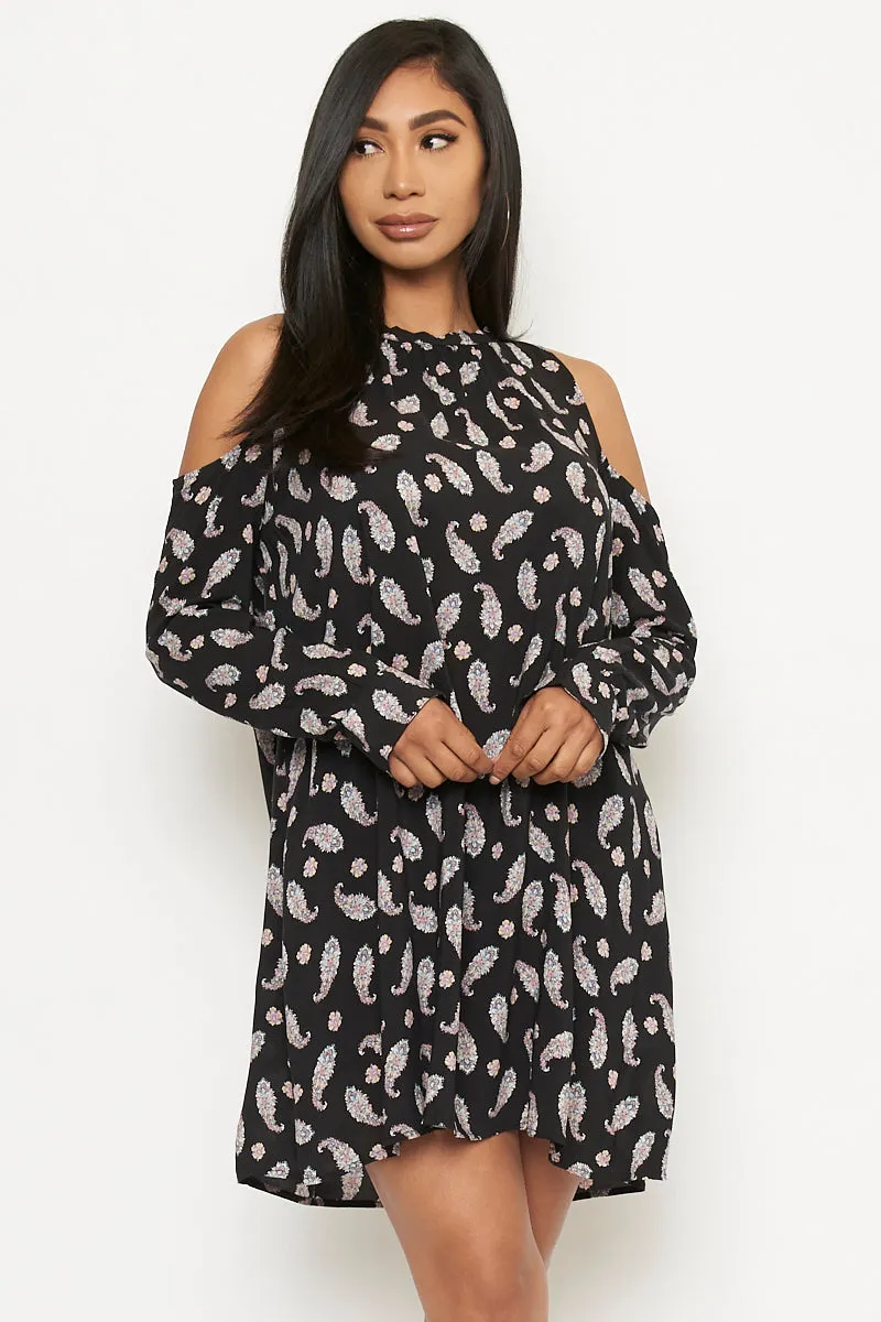 Open Shoulder Swing Dress Back Key Hole (BN50584)