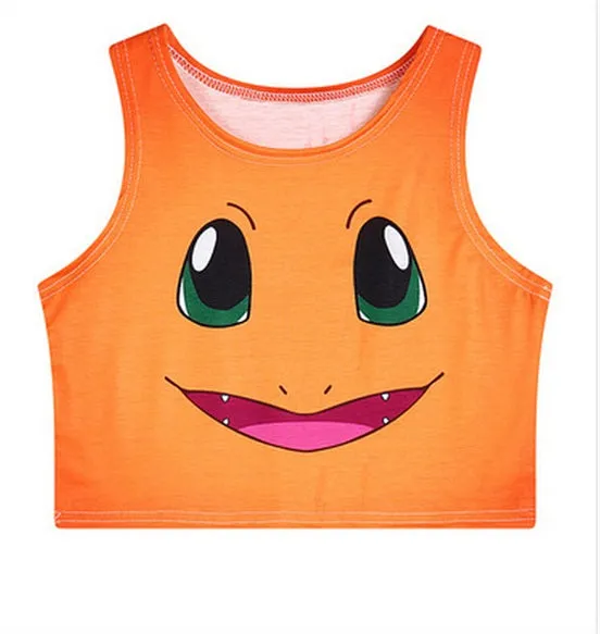 Sailor Moon Crystal Crop Tops Vest Tank Tops Shirt