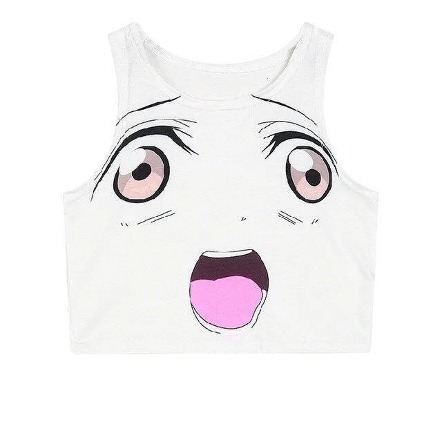 Sailor Moon Crystal Crop Tops Vest Tank Tops Shirt