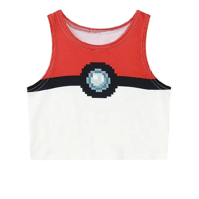 Sailor Moon Crystal Crop Tops Vest Tank Tops Shirt