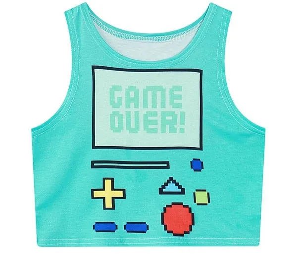 Sailor Moon Crystal Crop Tops Vest Tank Tops Shirt