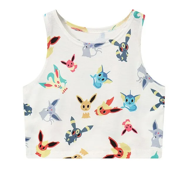 Sailor Moon Crystal Crop Tops Vest Tank Tops Shirt
