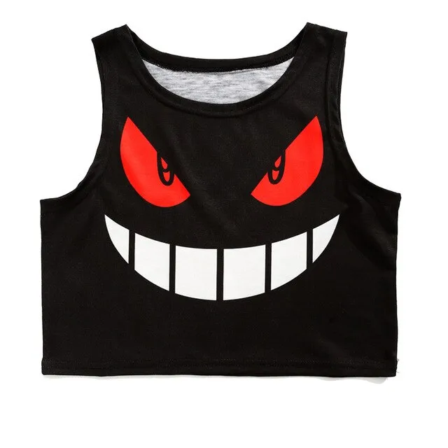 Sailor Moon Crystal Crop Tops Vest Tank Tops Shirt