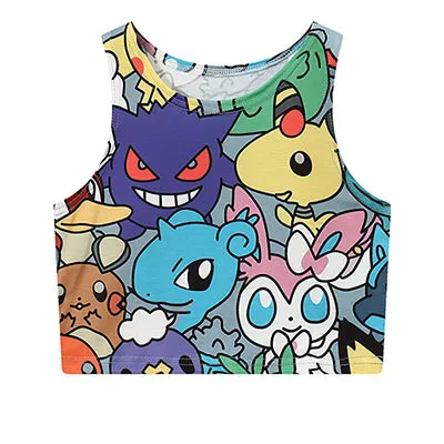 Sailor Moon Crystal Crop Tops Vest Tank Tops Shirt